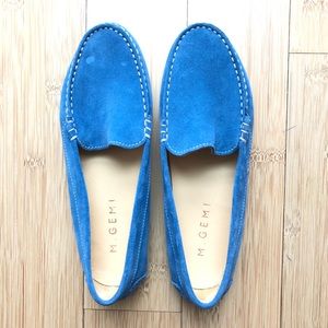 M Gemi Felize Suede Flats in Dusk Blue